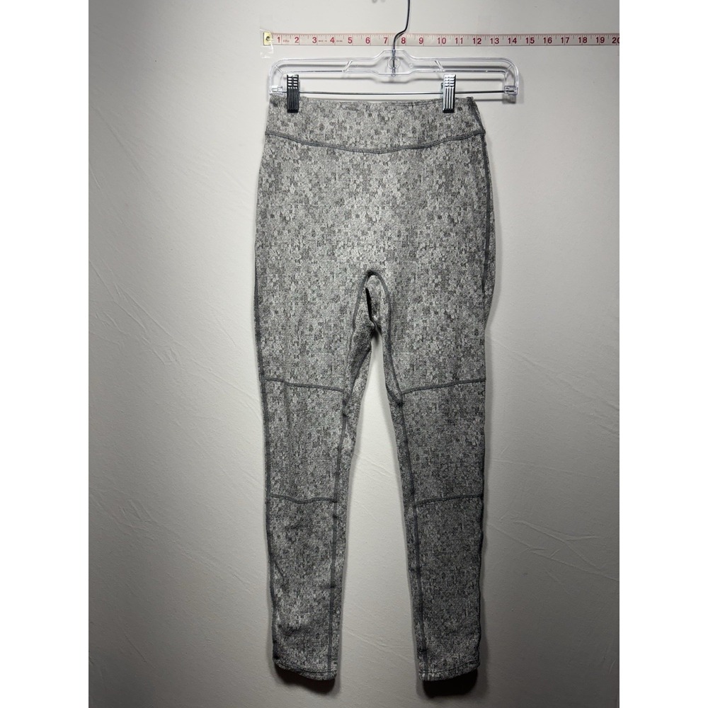 Gymshark Fleur Texture Leggings, Grey Marl, 26" Inseam, Size Small